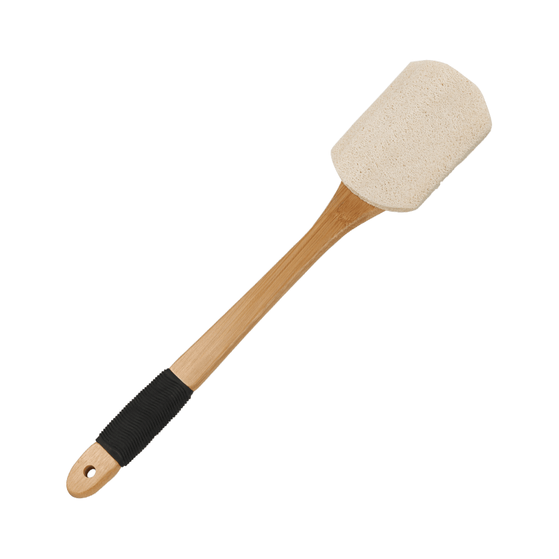 Brosse en luffa pour le dos avec manche long