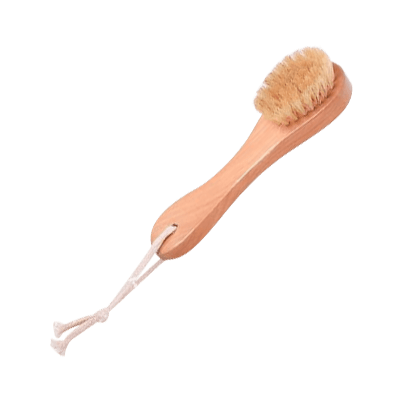 Brosse pour le visage en bambou, adaptée au brossage à sec et humide